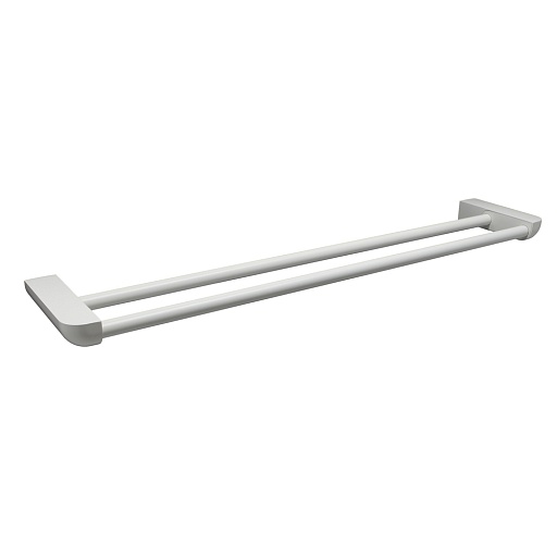 Полотенцедержатель WasserKraft Kammel K-8300 White 655 мм двойной на шуруп металл белый (K-8340W)