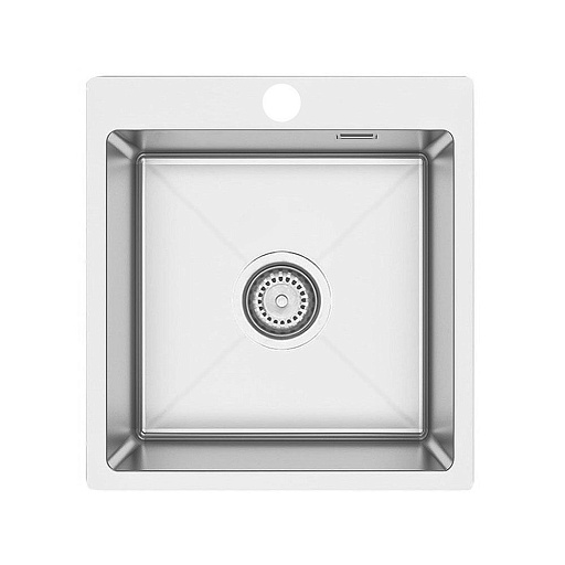 Мойка для кухни Ukinox Практика 45х50х20 см врезная с сифоном сталь (PRB450.500 -GT10C 0CW)