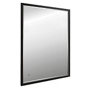 Зеркало с подсветкой прямоугольное 90х65 см в раме черной бесконтактный сенсор с диммером Abber See (AG6110SC-0.65)