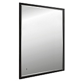 Зеркало с подсветкой прямоугольное 90х65 см в раме черной бесконтактный сенсор с диммером Abber See (AG6110SC-0.65)