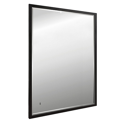 Зеркало с подсветкой прямоугольное 90х65 см в раме черной бесконтактный сенсор с диммером Abber See (AG6110SC-0.65)