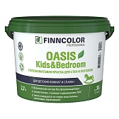 Краска моющаяся Finncolor Oasis Kids&Bedroom глубокоматовая база C бесцветная 2,7 л Краска моющаяся Finncolor Oasis Kids&Bedroom глубокоматовая база C бесцветная 2,7 л