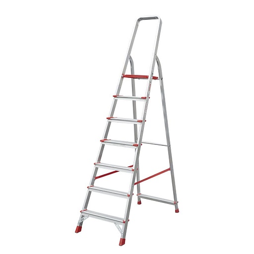 Стремянка алюминиевая 7 ступеней 80-130 мм 1,51 м Новая высота Стремянка алюминиевая 7 ступеней 80-130 мм 1,51 м Новая высота