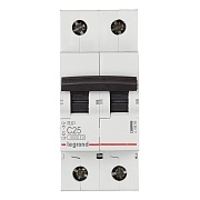Автоматический выключатель модульный Legrand RX3 2P 25А тип C 4,5 кА 230/400 В (419699) Автоматический выключатель модульный Legrand RX3 2P 25А тип C 4,5 кА 230/400 В (419699)