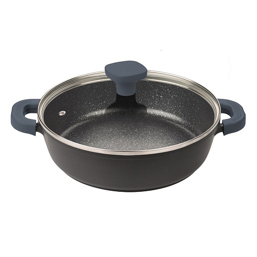 Сотейник Master House Шеф Андреа d28 см литой алюминий с антипригарным покрытием с крышкой (75347)