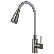 Смеситель для кухни Esko Kitchen серый с гибким изливом однорычажный (K47GMG)