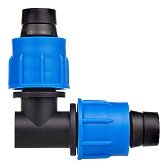 Соединитель для капельной трубки уголок 16 мм зажимной MasterProf пластиковый (ДС.060088)