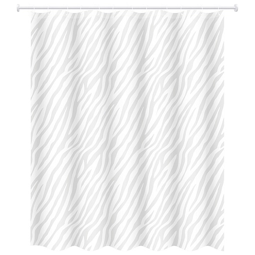 Штора для ванны Master House Саванна 1800х2000 мм PEVA белая/серая (75162)