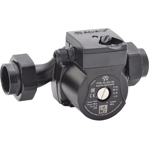 Циркуляционный насос для систем отопления Aquario AC 324-180 DN32 подъем 4 м 180 мм с гайками (5324) Циркуляционный насос для систем отопления Aquario AC 324-180 DN32 подъем 4 м 180 мм с гайками (5324)