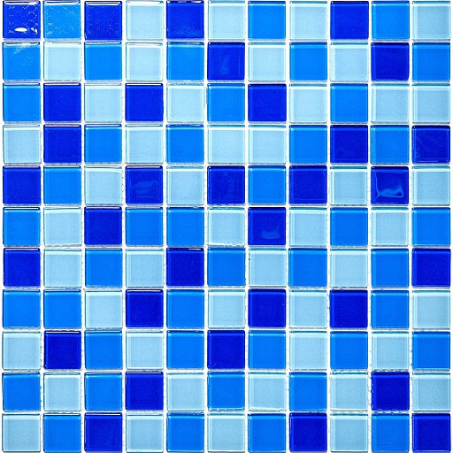 Мозаика Mir Mosaic Natural Color palette голубая стеклянная 300х300х4 мм глянцевая Мозаика Mir Mosaic Natural Color palette голубая стеклянная 300х300х4 мм глянцевая