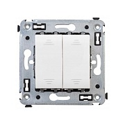 Переключатель DKC Avanti двухклавишный встраиваемый белый (7093063) Переключатель DKC Avanti двухклавишный встраиваемый белый (7093063)