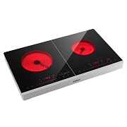 Плита инфракрасная Kitfort КТ-147 2 конфорки черная/серебристая Плита инфракрасная Kitfort КТ-147 2 конфорки черная/серебристая