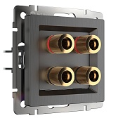 Розетка акустическая Werkel встраиваемая графит рифленый (a050752) Розетка акустическая Werkel встраиваемая графит рифленый (a050752)