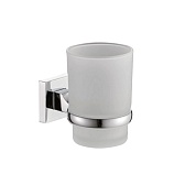 Стакан для ванной Haiba HB8606 с держателем стекло матовый/металл хром (550588) Стакан для ванной Haiba HB8606 с держателем стекло матовый/металл хром (550588)