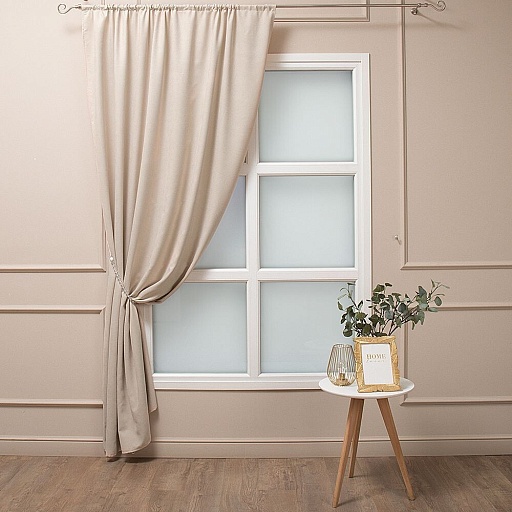 Штора канвас бежевая 160х260 см Amore Mio (98563)