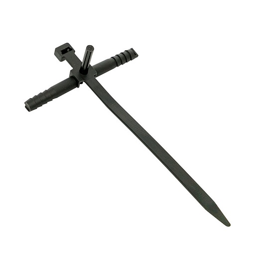 Стяжка кабельная EKF PROxima 150х7 мм с дюбелем полиамидная черная (50 шт.) (plc-nst-7.2x150b)