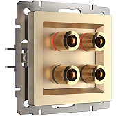 Розетка акустическая Werkel встраиваемая шампань (a050862) Розетка акустическая Werkel встраиваемая шампань (a050862)