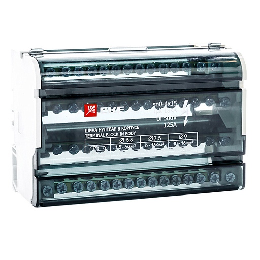 Шина нулевая EKF PROxima 4х15 отверстий в корпусе (sn0-4х15) Шина нулевая EKF PROxima 4х15 отверстий в корпусе (sn0-4х15)