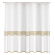 Штора для ванны Fora Stone Natural 1800х1800 мм полиэстер белая/бежевая (FOR-STN203NAT)