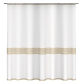 Штора для ванны Fora Stone Natural 1800х1800 мм полиэстер белая/бежевая (FOR-STN203NAT)