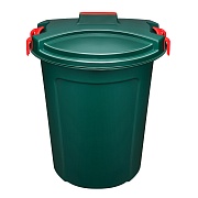 Бак для жидких/сыпучих веществ ЭльфПласт 45 л пластиковый с крышкой зеленый