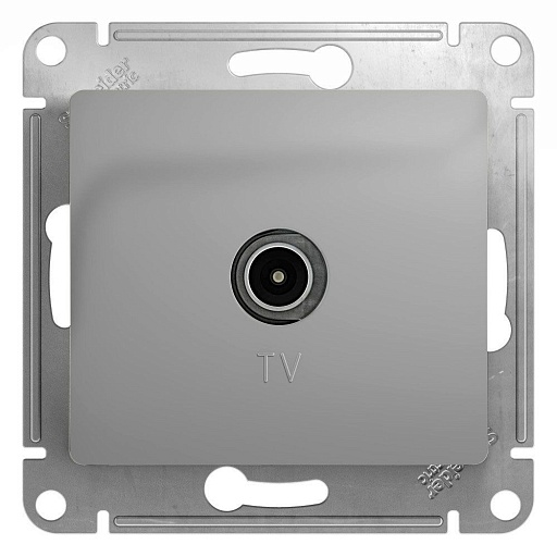 Розетка телевизионная Systeme Electric Glossa встраиваемая алюминий (GSL000393)