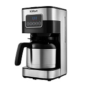 Кофеварка капельная Kitfort КТ-752 черная/серебро