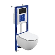 Комплект инсталляции Cersanit с унитазом Brasko Smart с кнопкой черной и сиденьем микролифт (69333) Комплект инсталляции Cersanit с унитазом Brasko Smart с кнопкой черной и сиденьем микролифт (69333)