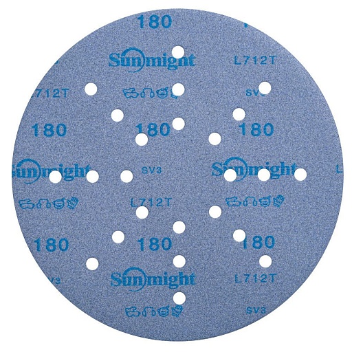 Диск шлифовальный Sunmight Ceramic d225 мм P180 на липучку пленочная основа (3 шт.) (78010R3)