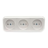 Розетка SVET тройная EV0361-8330 открытая установка белый без заземления Розетка SVET тройная EV0361-8330 открытая установка белый без заземления