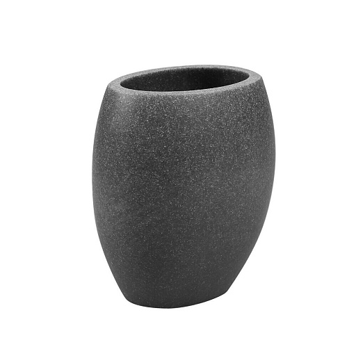 Стакан для ванной Zenfort Черный камень настольный полирезин графит (106165)