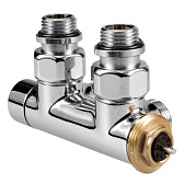 Узел регулирующий угловой Jaga Deco-Pro 1/2 НР(ш) х М24 для радиатора (50940.427/SP)