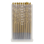 Набор сверл по металлу спиральных Hilberg Cobalt 5% Top 4,2х75 мм кобальтовое (10 шт.) (CO042-10)