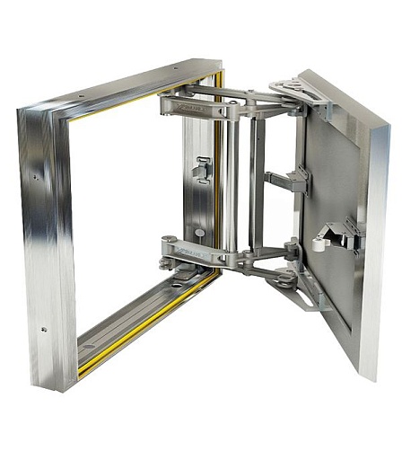 Люк ревизионный под плитку Хаммер Слава алюминиевый 400х300 мм скрытый нажимной