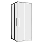 Душевой уголок Abber Schwarzer Diamant хром 100х100х195 см квадрат стекло прозрачное 6 мм (AG02100H)