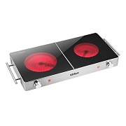 Плита инфракрасная Kitfort КТ-150 2 конфорки черная/серебристая