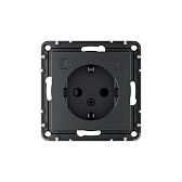 Умная розетка Systeme Electric AtlasDesign Smart (ATN001045Z) скрытая установка карбон с заземлением