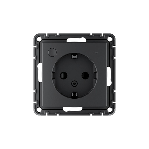 Умная розетка Systeme Electric AtlasDesign Smart (ATN001045Z) скрытая установка карбон с заземлением Умная розетка Systeme Electric AtlasDesign Smart (ATN001045Z) скрытая установка карбон с заземлением