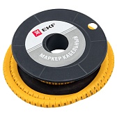 Маркеры кабельные (клипсы) EKF PROxima 4,5-8,6 мм цифра 8 желтые (350 шт.) (plc-KM-6-8)