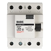УЗО EKF Basic ВДТ-40 63А 3P+N тип AC 30 мА 4,5 кА (elcb-4-63-30e-sim)
