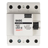 УЗО EKF Basic ВДТ-40 63А 3P+N тип AC 30 мА 4,5 кА (elcb-4-63-30e-sim)