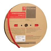 Трубка термоусадочная EKF PROxima ТУТ нг 10/5 мм красная (100 м)