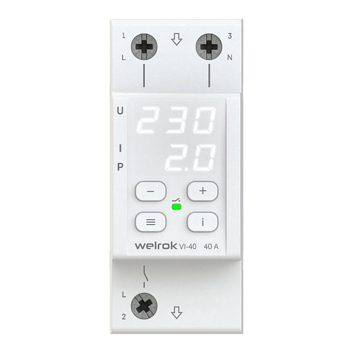 Реле напряжения модульное Welrok VI-40 220 В 40 А тип AC цифровое