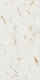 Плитка облицовочная Alma Ceramica Dublin белая геометрия 500x249x8,5 мм (11 шт.=1,37 кв.м)