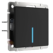 Умный выключатель сенсорный Werkel Minimir Home (a048326) одноклавишный скрытая установка черный
