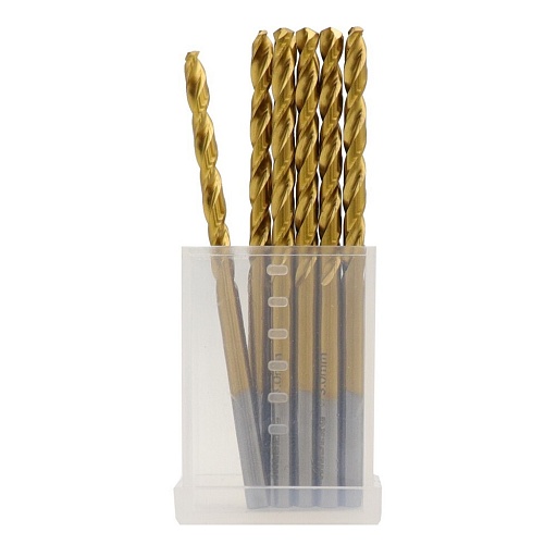Набор сверл по металлу спиральное Hilberg Cobalt 5% Top 3,2х65 мм кобальтовое (10 шт.) (CO032-10)