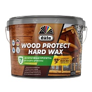 Антисептик Dufa Wood Protect Hard Wax декоративный для дерева ореховое дерево 9 л