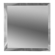 Плитка зеркальная квадратная 180х180х4 мм Дом стекольных технологий серебряная с фацетом