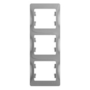 Рамка Systeme Electric Glossa трехместная алюминий (GSL000307)