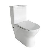 Унитаз-компакт Сorsa Deco FX100 Rimless безободковый с горизонтальным выпуском с сиденьем дюропласт микролифт белый (TPFX610SR) Унитаз-компакт Сorsa Deco FX100 Rimless безободковый с горизонтальным выпуском с сиденьем дюропласт микролифт белый (TPFX610SR)